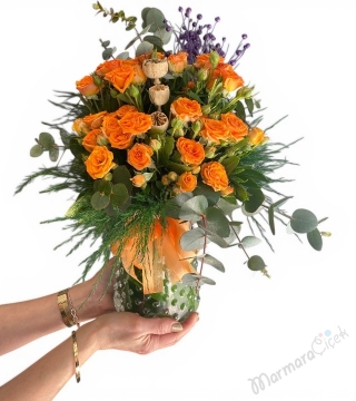 Orange Mini Roses
