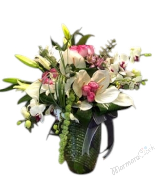 Orkide Lilyum Aranjman