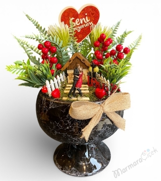 Seni Seviyorum Temalı Romantik Teraryum