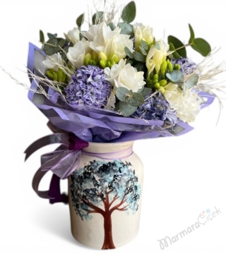 Sümbül Frezya Kokulu Aranjman