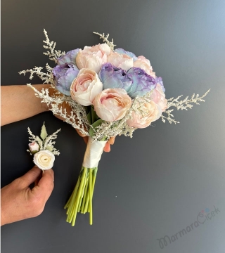 Yapay Peony Gelin Buketi
