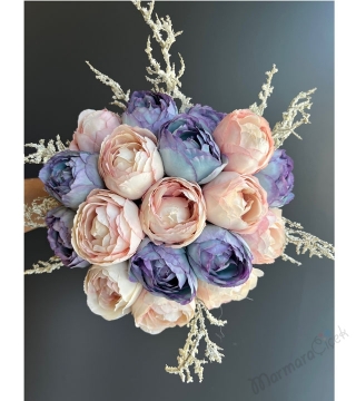 Yapay Peony Gelin Buketi