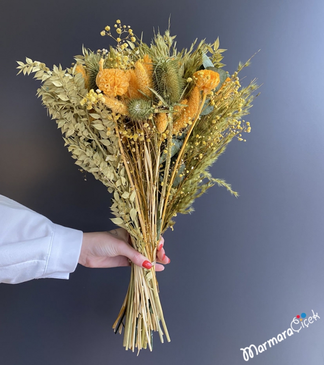 Warmth of Orange Dry Flower Bouquet