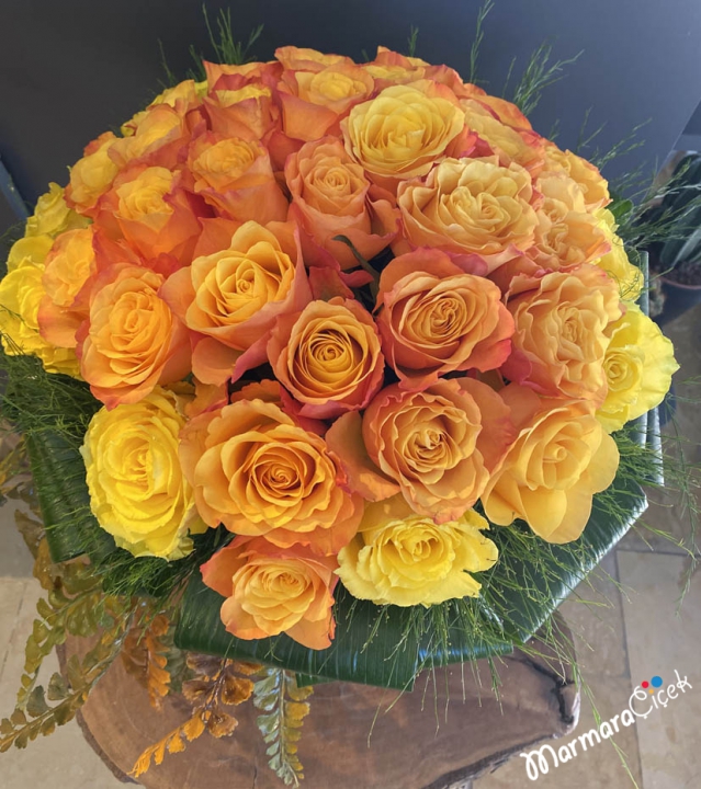 Orange Rose Arrangement