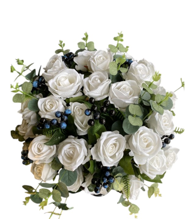 Artificial White Rose Design Flower, Artificial Flower, Design Flower
