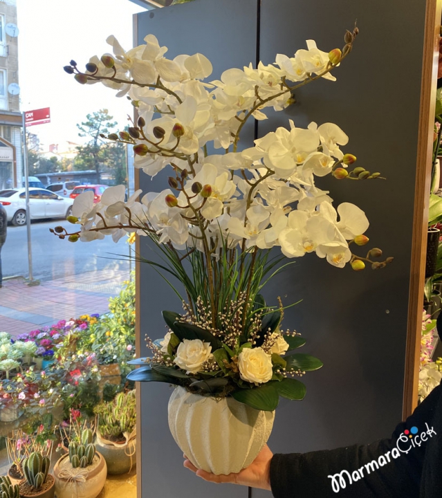 Artificial White Orchids