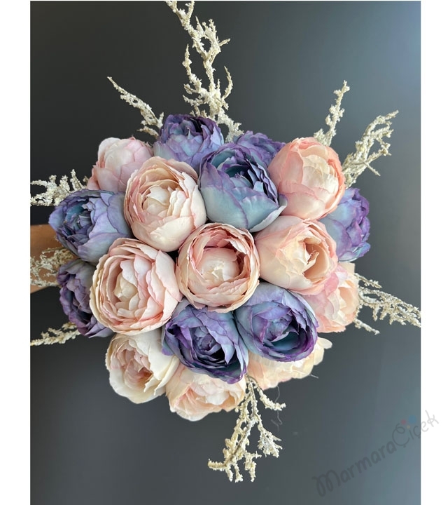 Yapay Peony Gelin Buketi